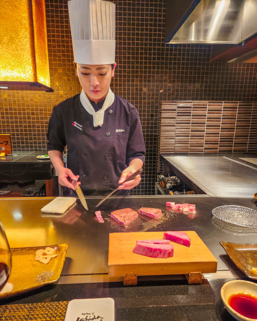 Teppanyaki Kobe Beef dinner in Kobe, Japan (2)