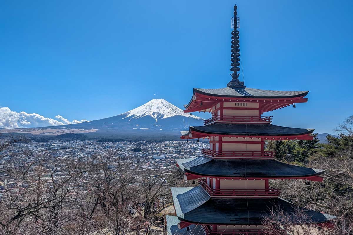 Chureito Pagoda with Mt Fuji in the background Japan
