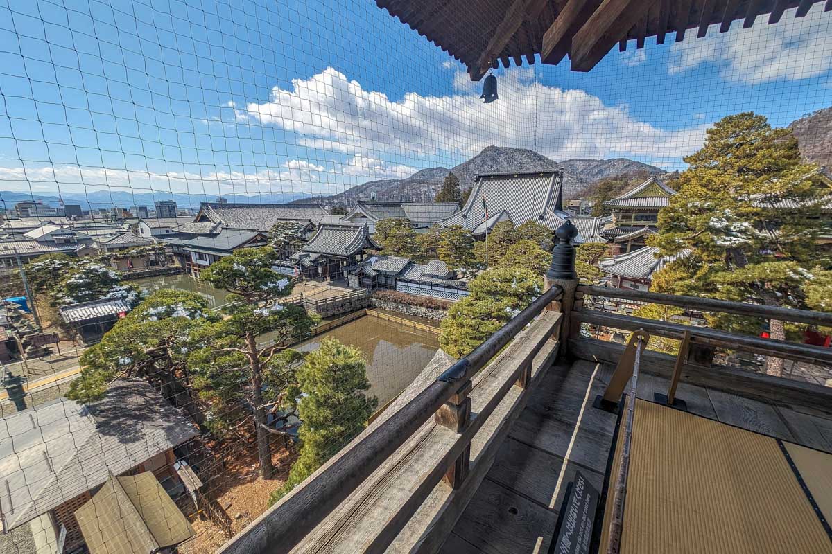 The view at Zenkoji temple Japan