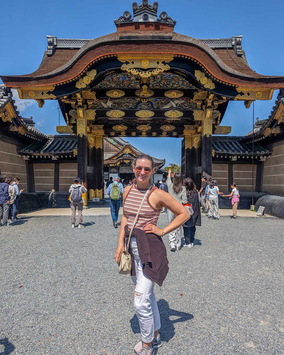 Bailey at Nijo Castle in Kyoto Japan