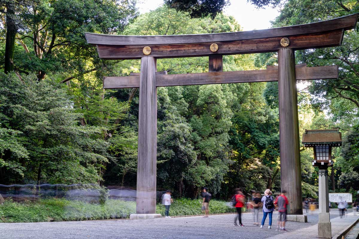 Meiji Jingu Shrine in Tokyo Japan seen on a tour of the city