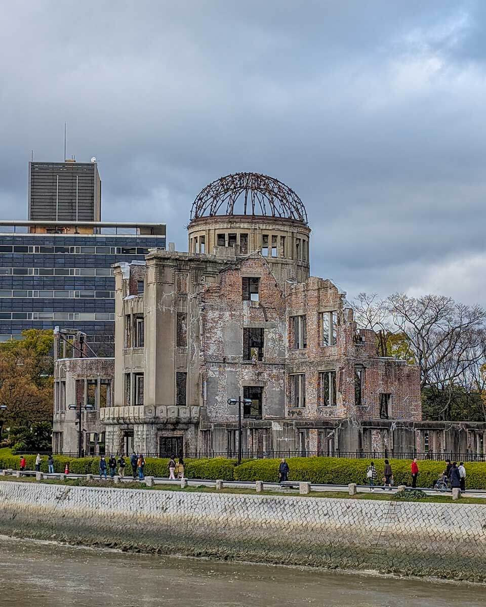 Atomic Dome in Hiroshima on a cloudy day