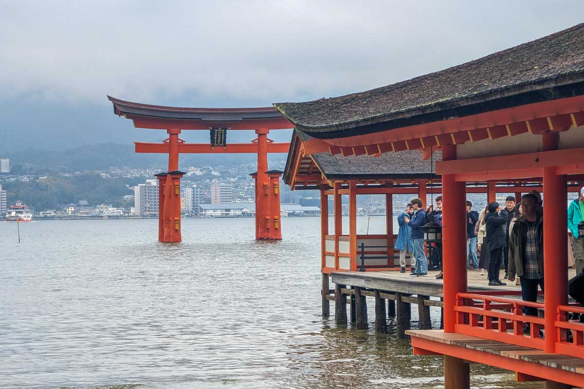 Itsukushima Shrine torii gate on Miyajima near Hiroshima Japan (2)