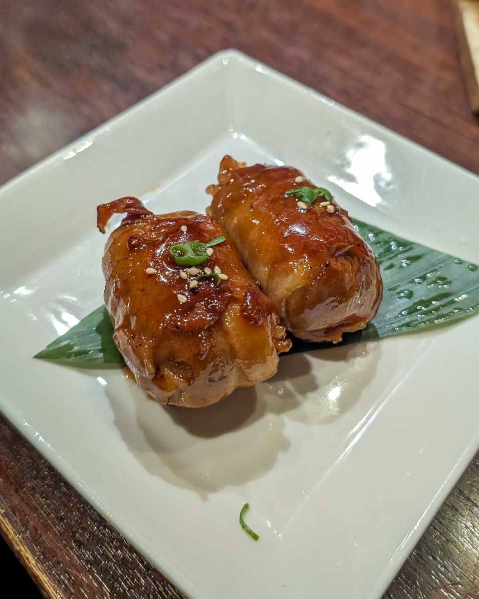 Kaiseki dinner course eaten on a food tour in Kyoto Japan