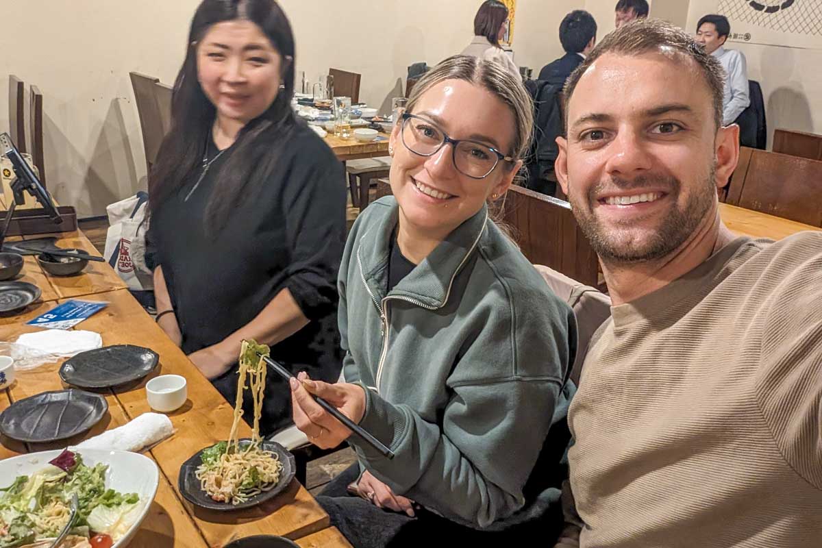 Daniel-and-Bailey-on-a-food-and-bar-tour-in-Osaka-Japan