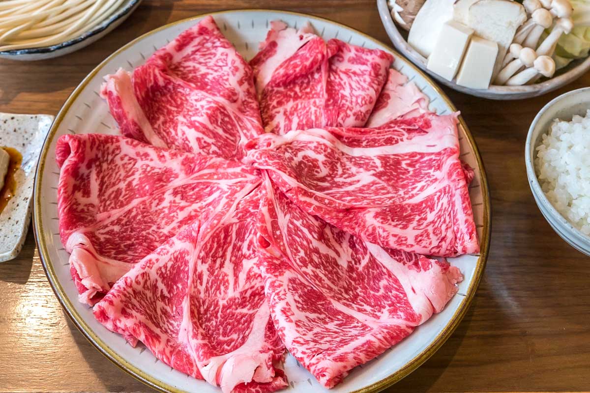 Wagyu eaten for dinner in Osaka Japan