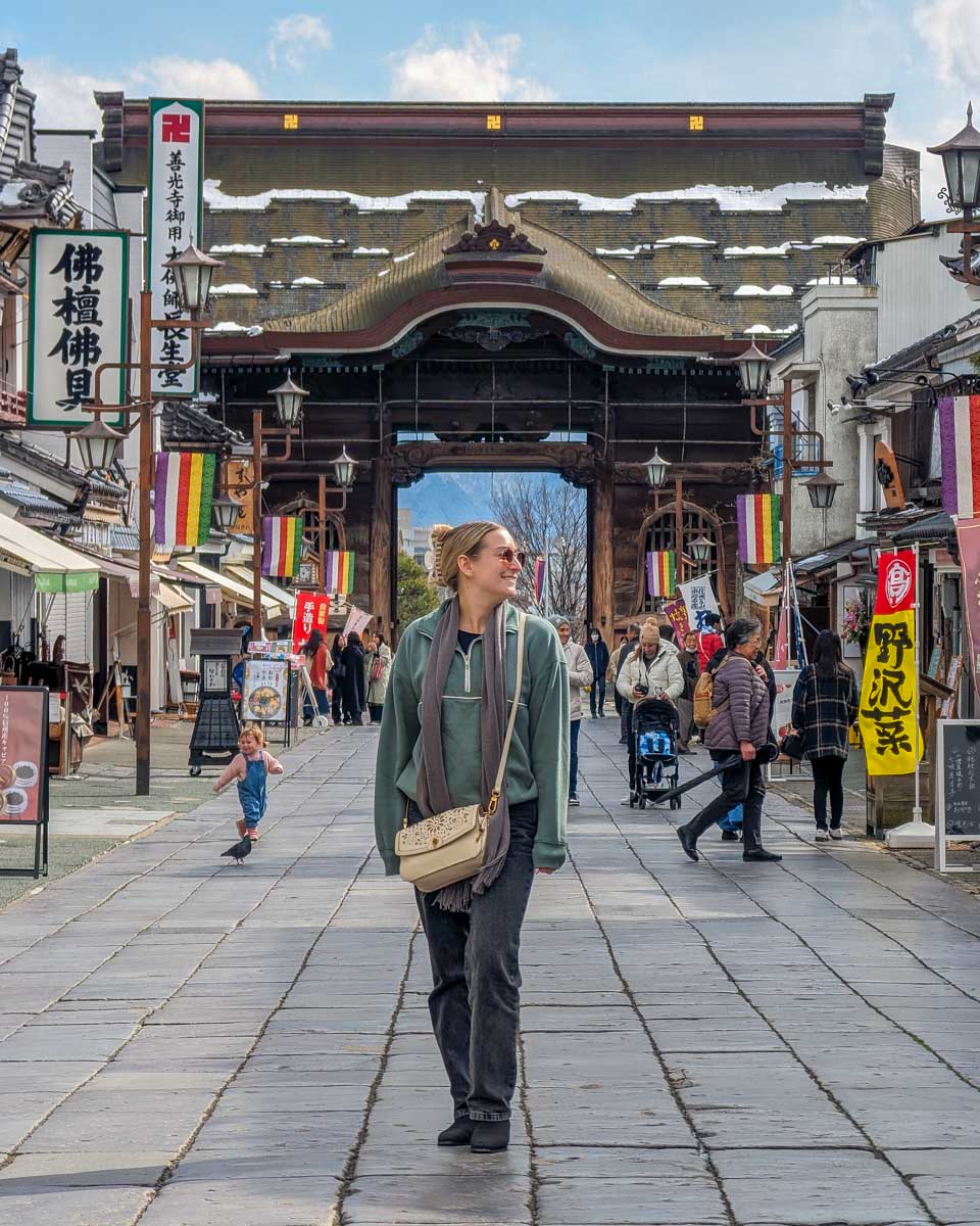 Bailey-on-Zenkoji-Nakamise-Street-Japan Nagano
