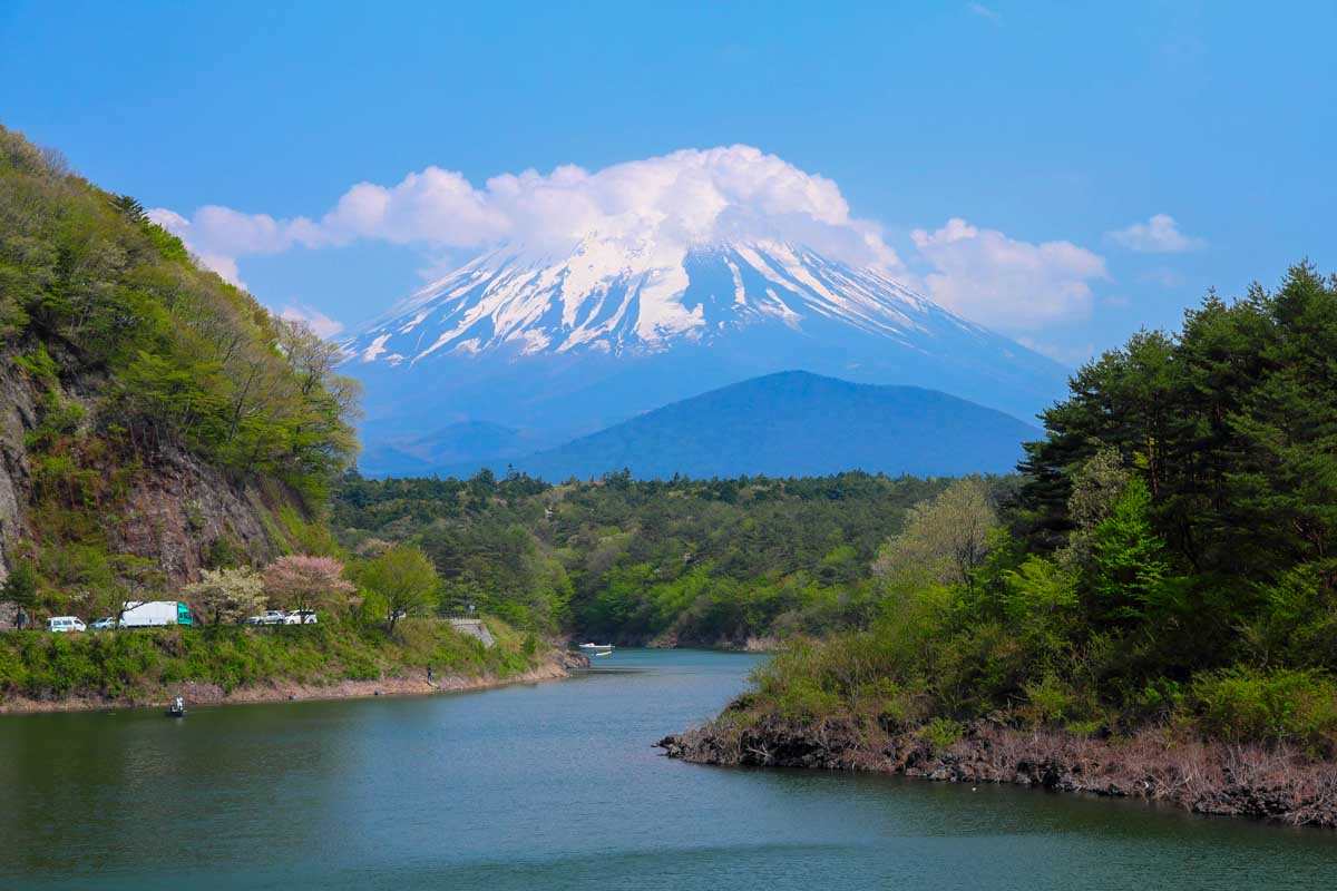 Lake Shoji near Mt Fuji Japan
