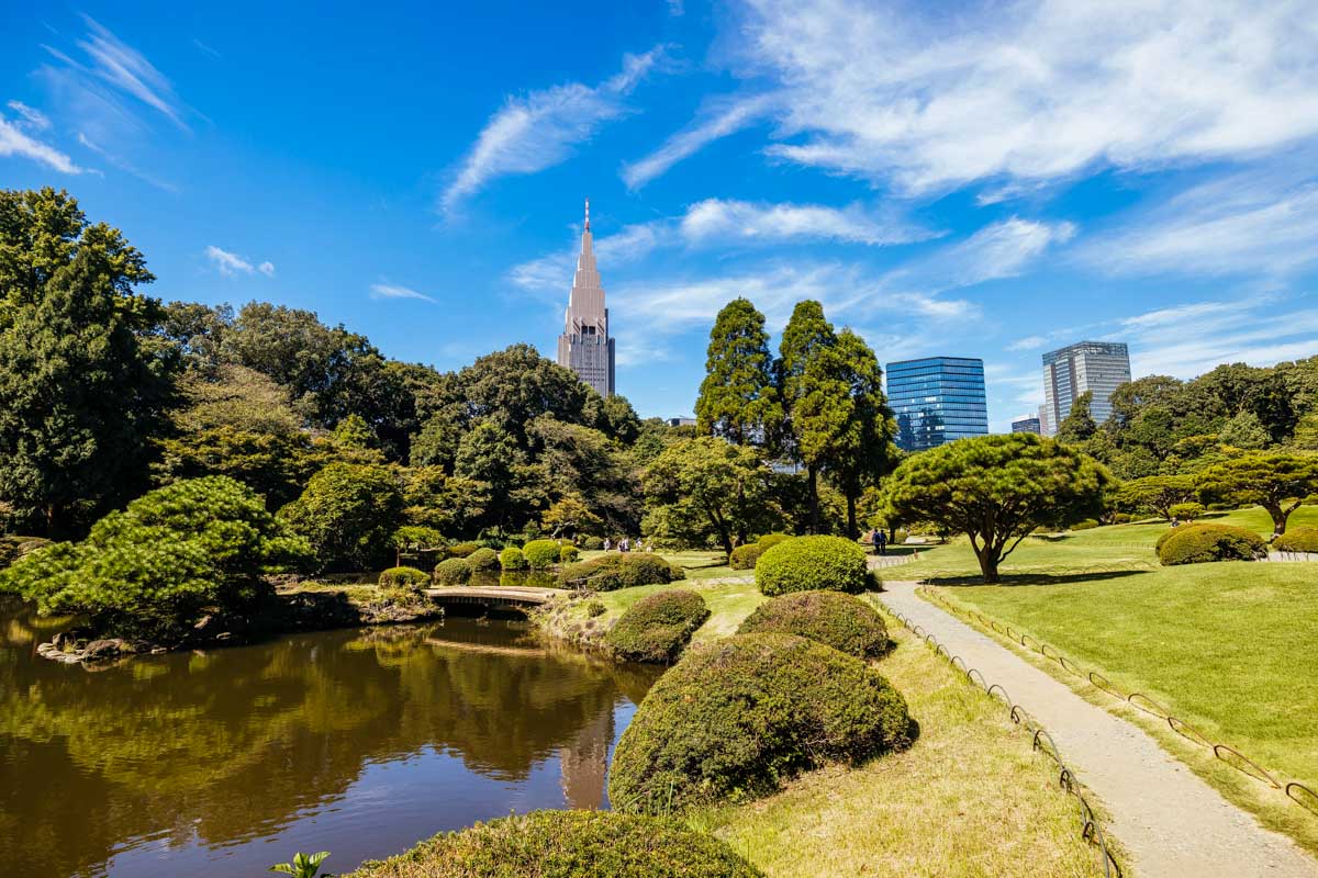 Shinjuku Gyoen National Garden in Shinjuku Tokyo Japan