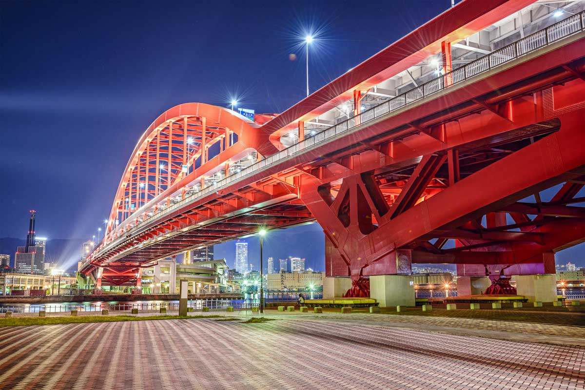 The Kobe Bridge in Kobe Japan