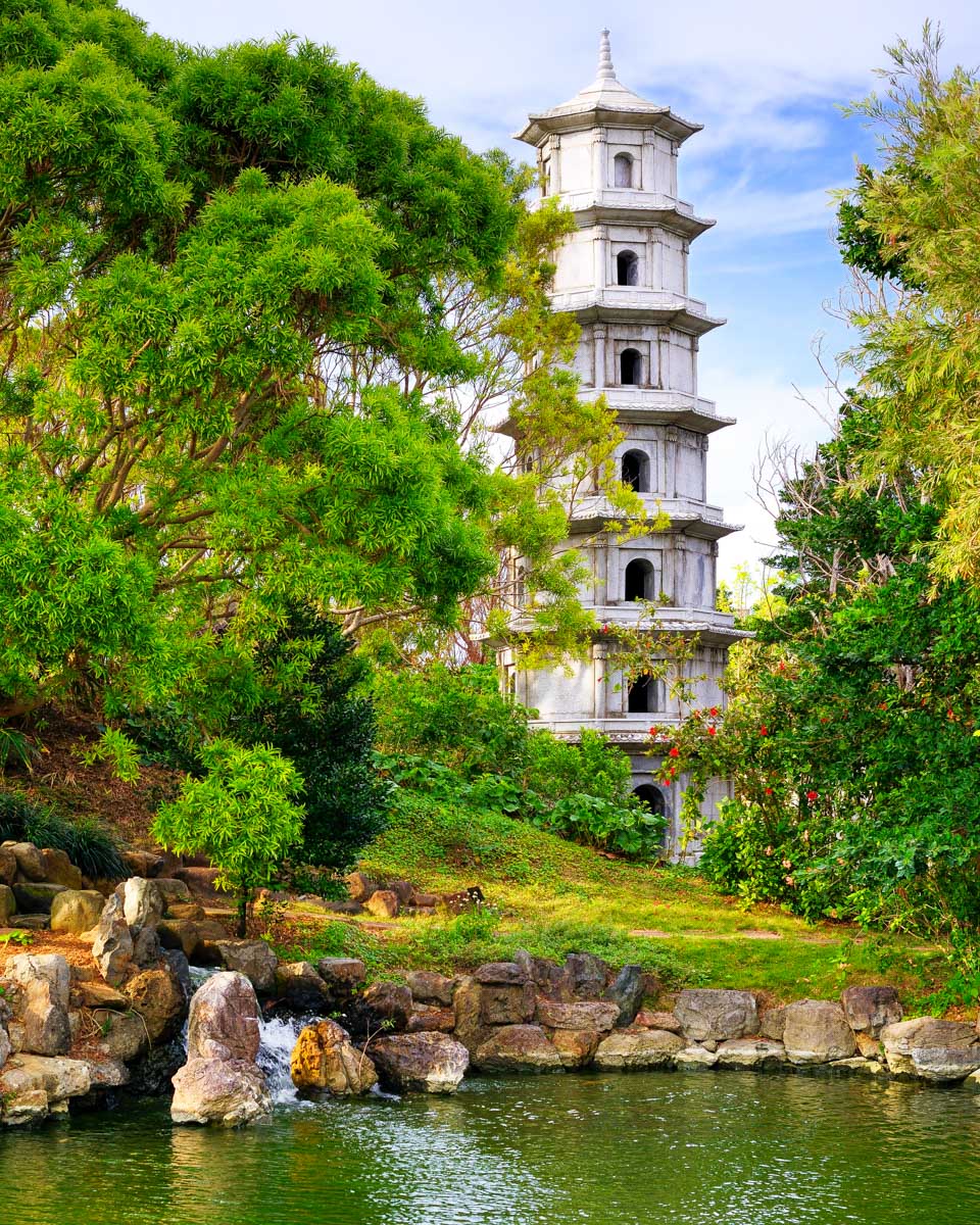 Fukushen Garden in Naha seen on a tour of Okinawa Japan