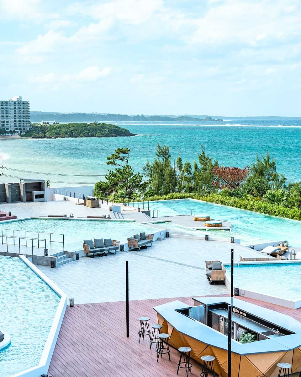The outdoor pool area at AQUASENSE Hotel & Resort okinawa