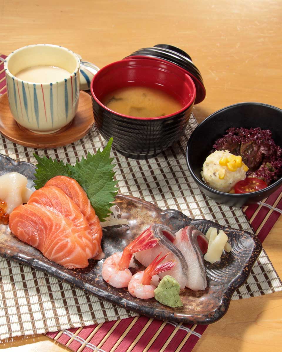 A meal prepared during a cooking class in Tokyo Japan