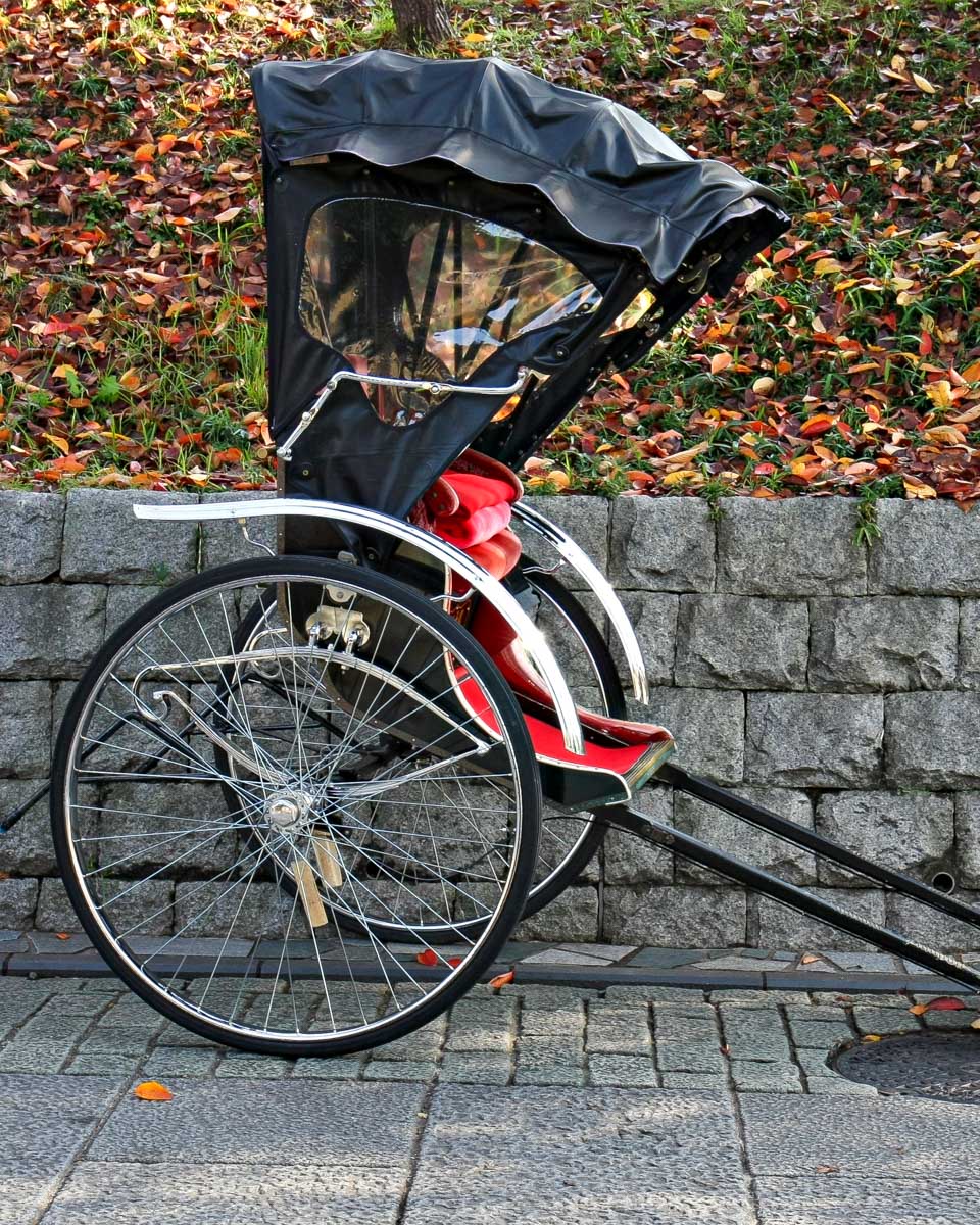 A rickshaw used on a tour of Asakusa Tokyo Japan