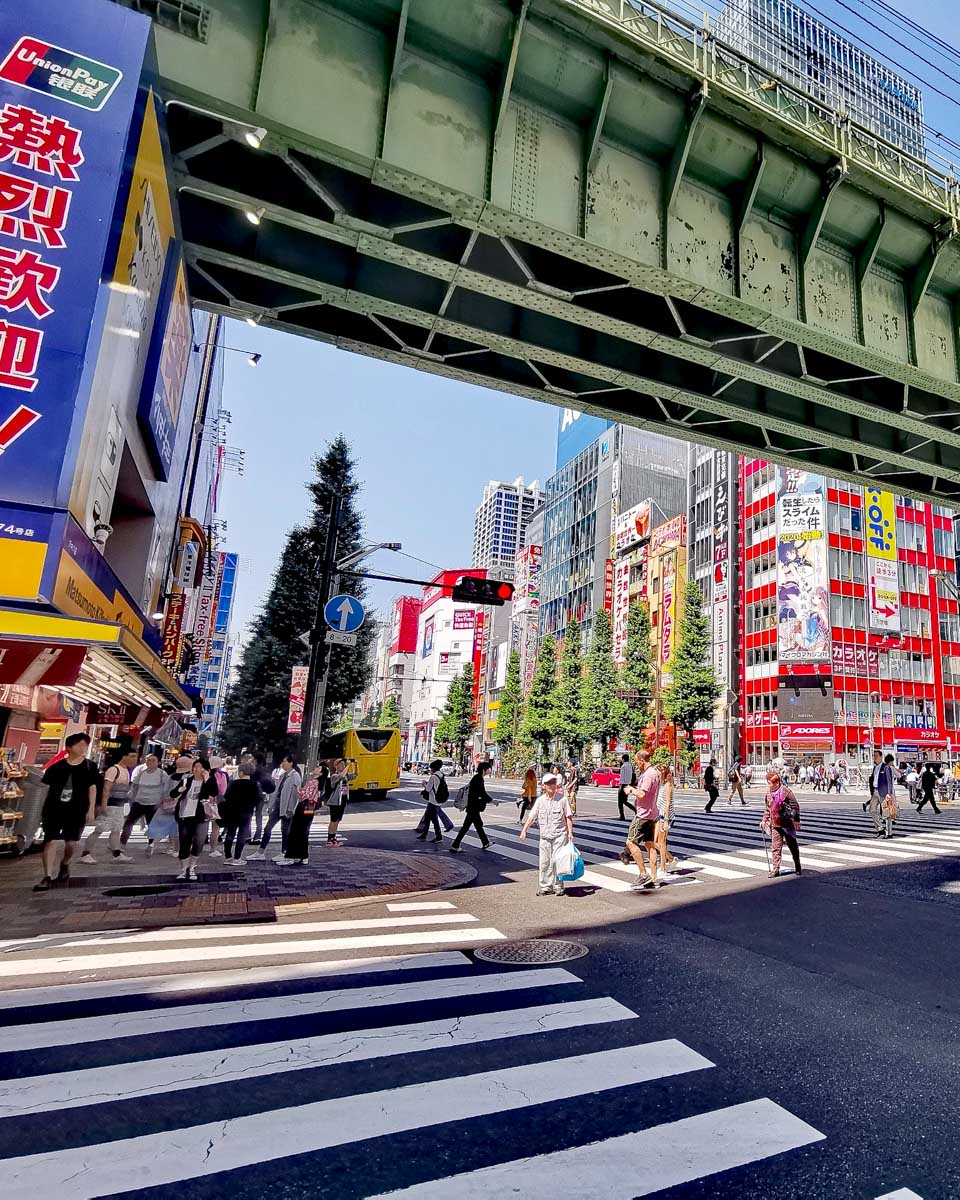 Akihabara-electric-town-seen-in-Asakusa Tokyo-Japan-1