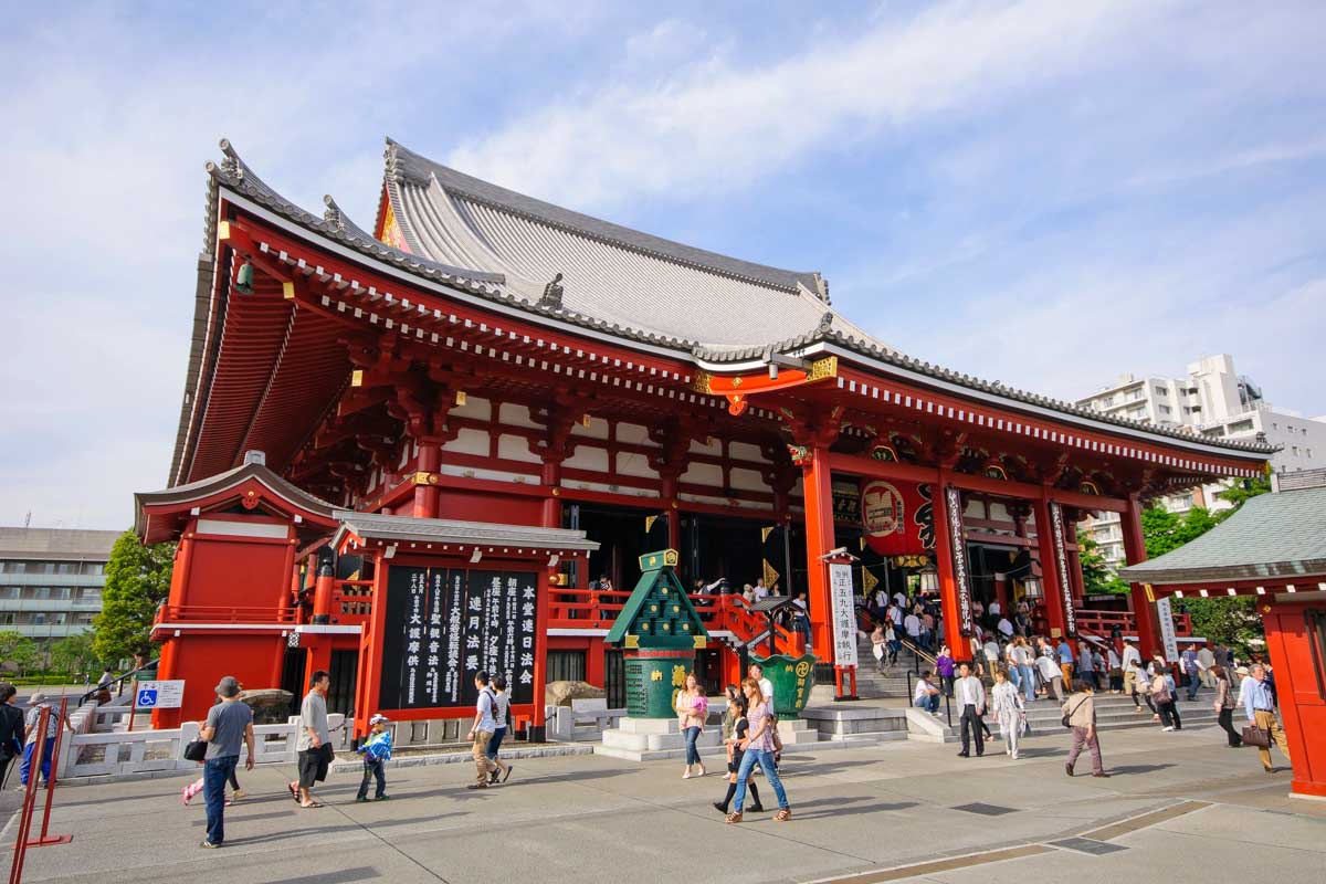 Asakusa, Tokyo at Sensoji Temple in Japan