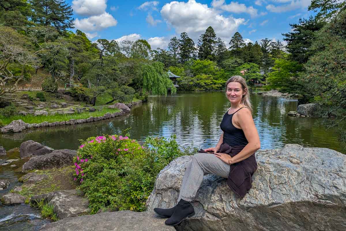 Bailey at Naritasan Park in Narita Japan