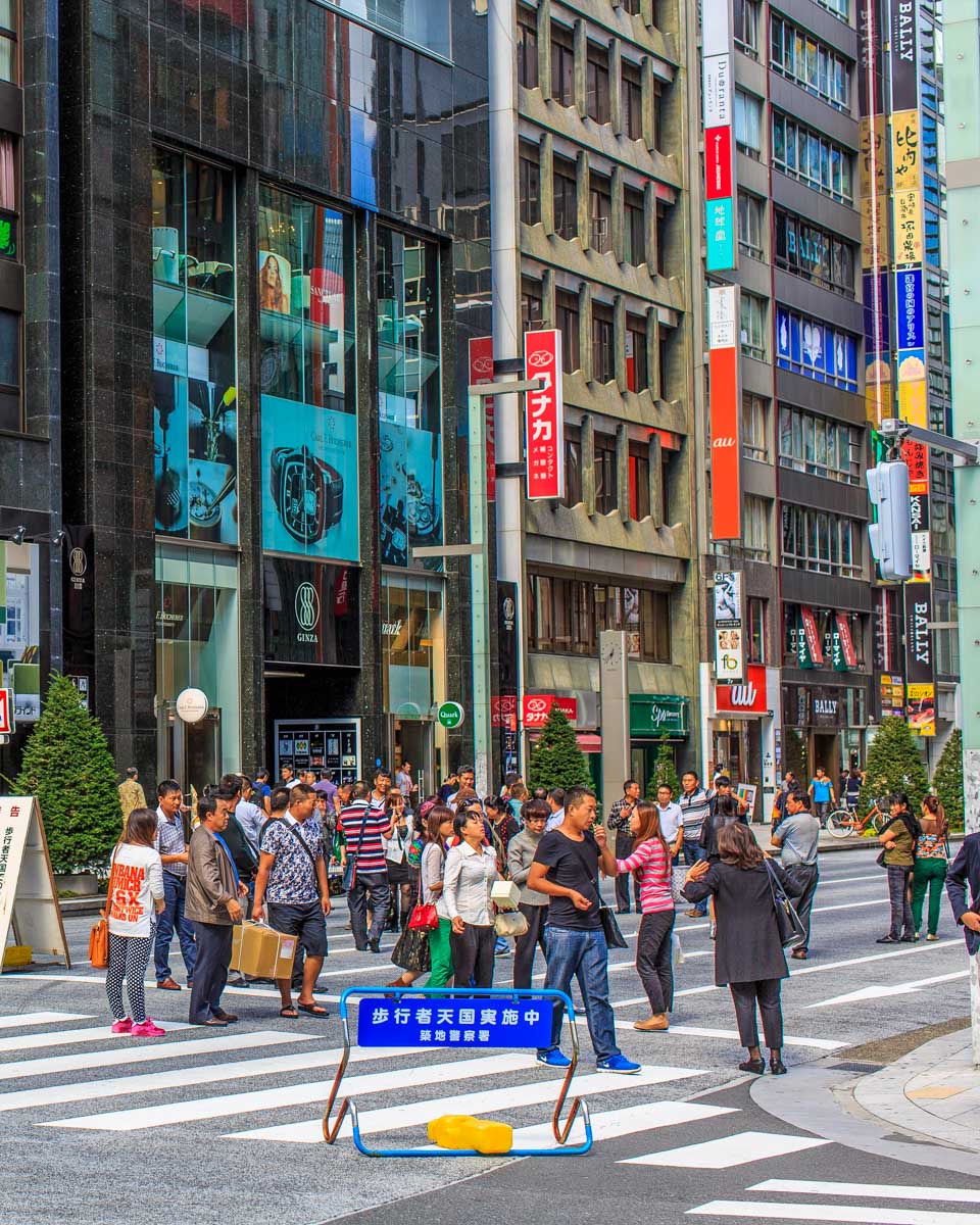 Chūō-dori street in Ginza Tokyo Japan