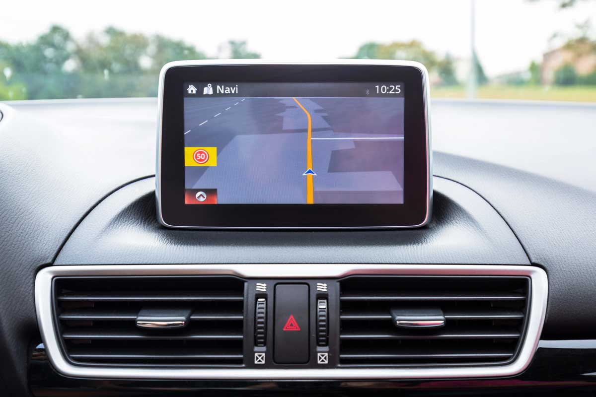 Navigation device in the rental car