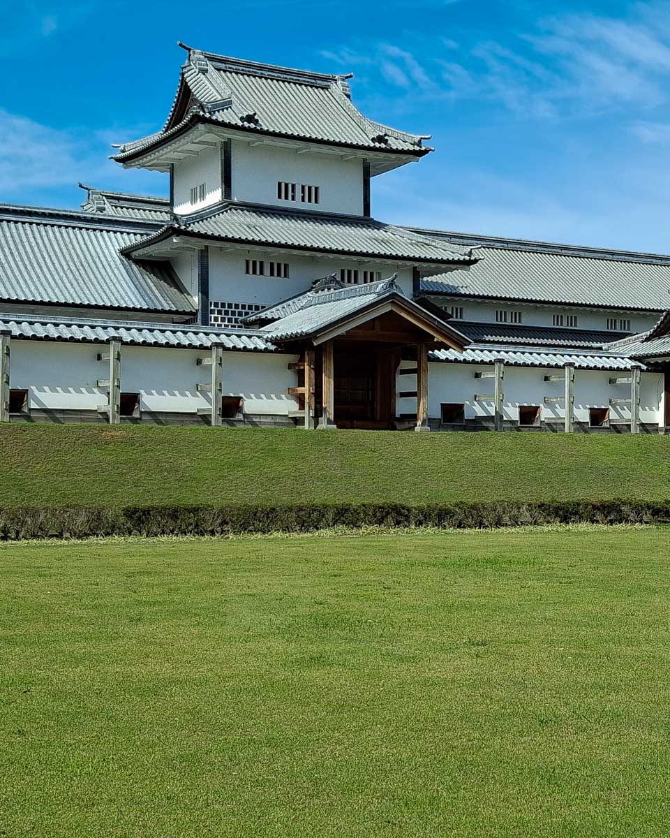 Kanazawa Castle seen on a tour of Kanazawa Japan