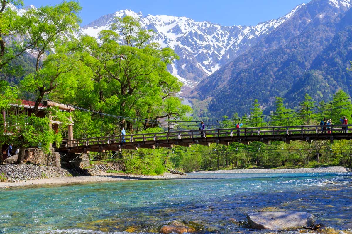 Matsumoto Kamikochi aka Japanese Alps seen on a tour from Nagano Japan