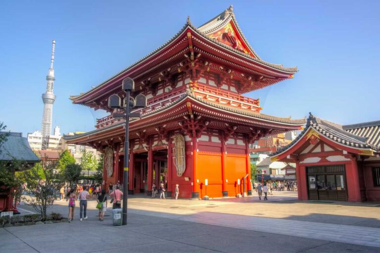 The Sensoji Temple seen during a visit to Tokyo Japan