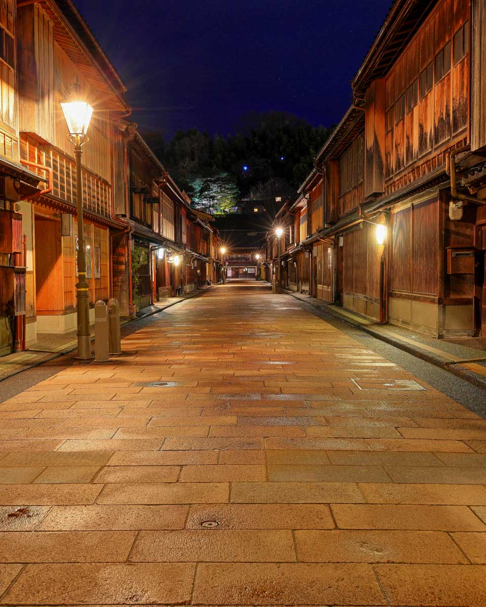 The famous Higashi Chaya District seen in Kanazawa Japan 1