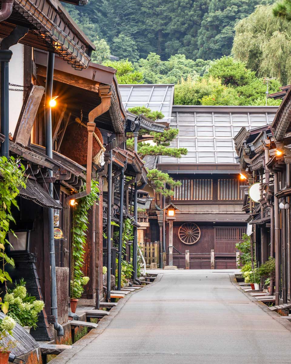 The historic Sanmachi Suji district in Takayama, Japan