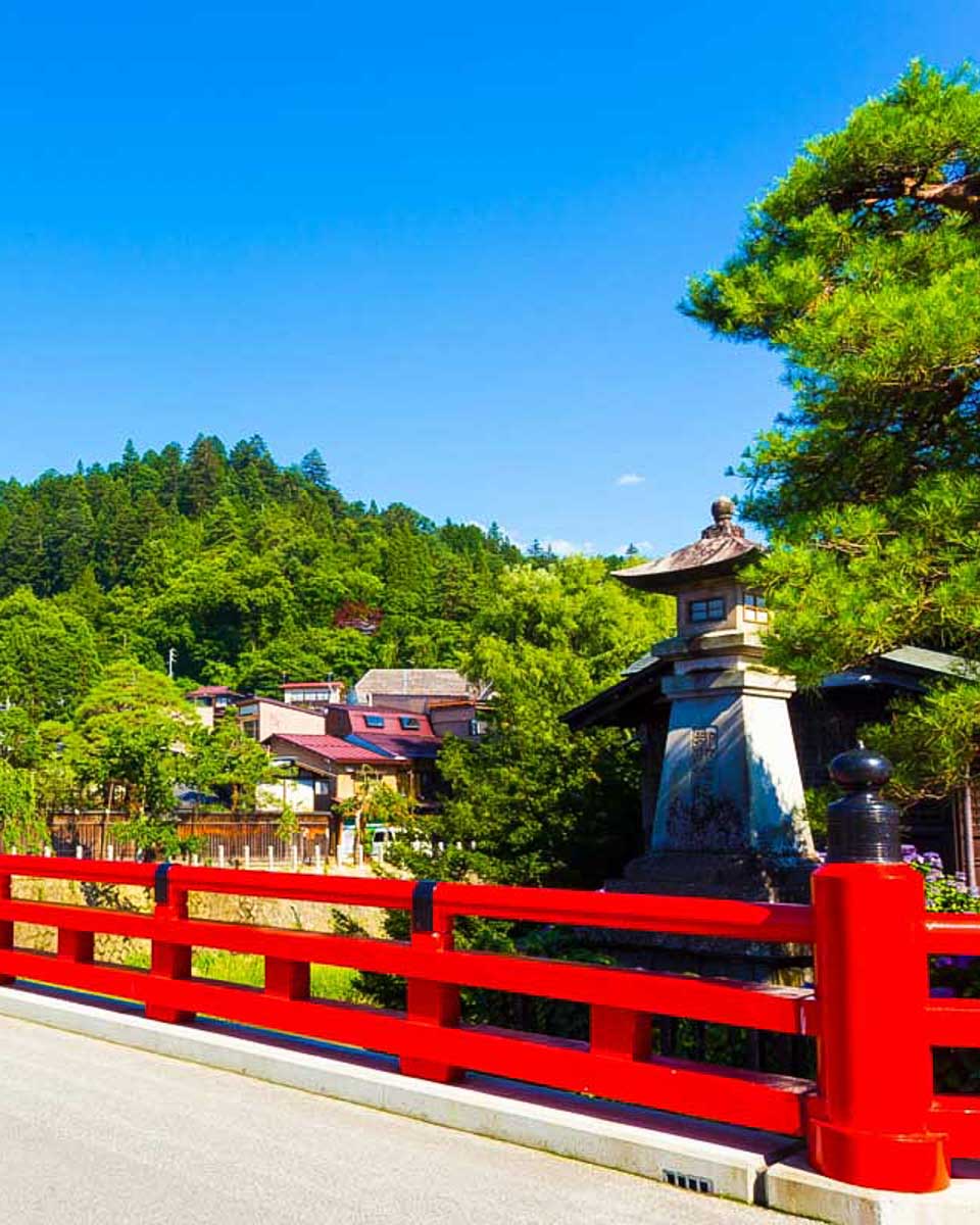 The-iconic-red-bridge-in-Takayama-Japan