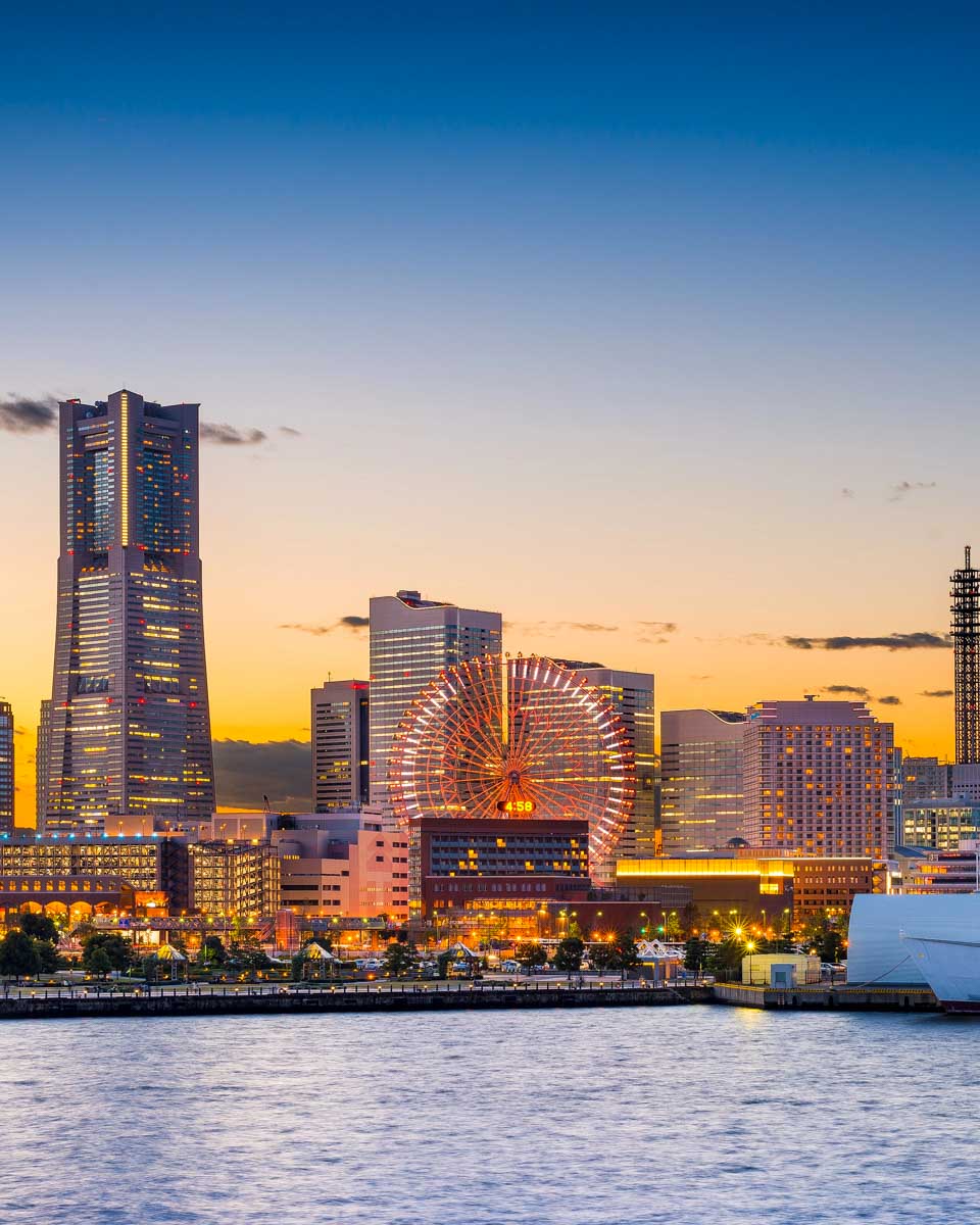 The skyline of Yokohama Japan