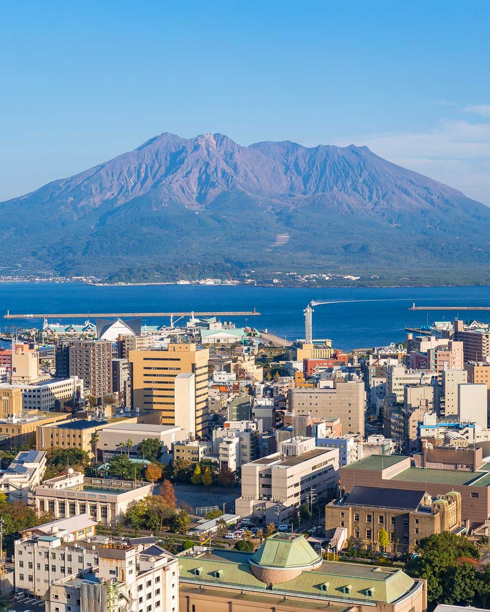 The view of Sakurajima near Kagoshima & Yakushima Japan