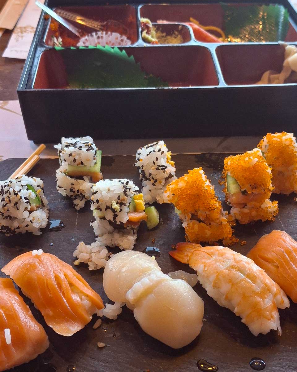 Various-types-of-sushi-made-during-a-sushi-making-class-in-Asakusa Tokyo-Japan
