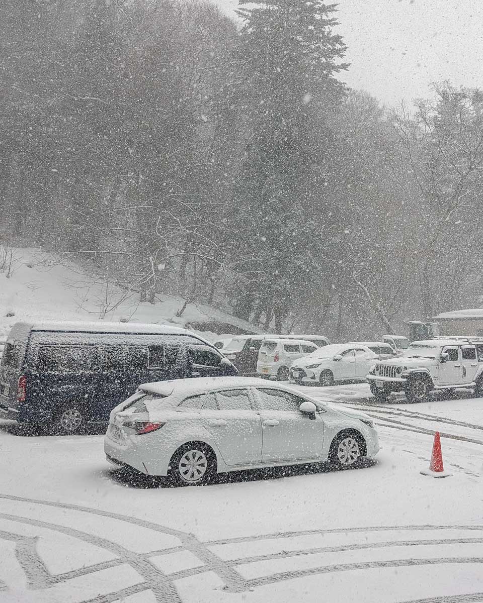 View from the car with snow in Japan (20)
