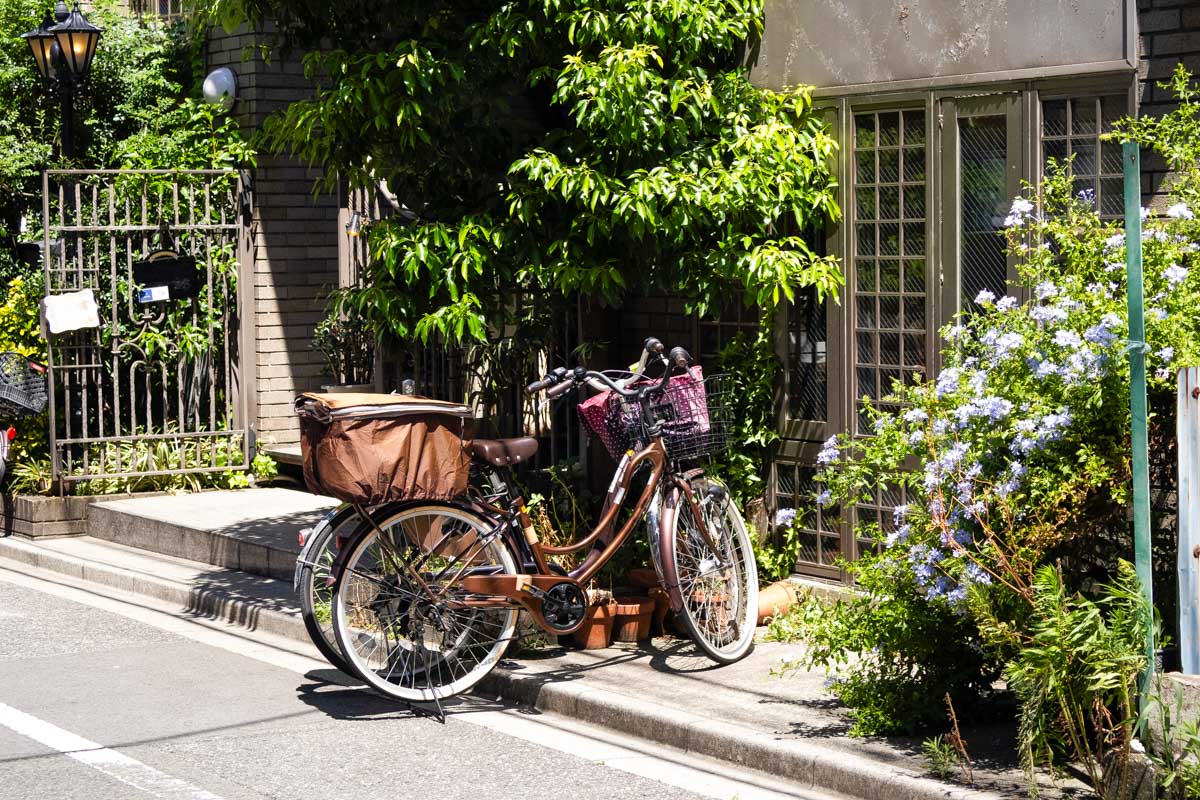 Vintage bikes in Asakusa Tokyo Japan