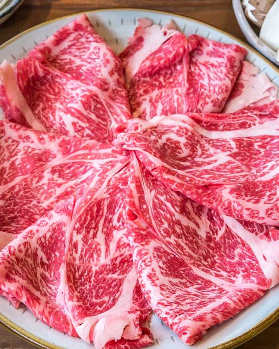 Wagyu used in a cooking class in Tokyo Japan