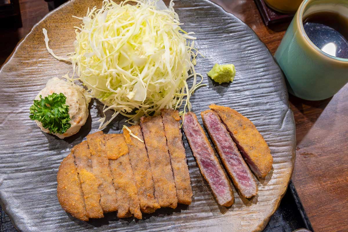 gyukatsu eaten in Tokyo Japan