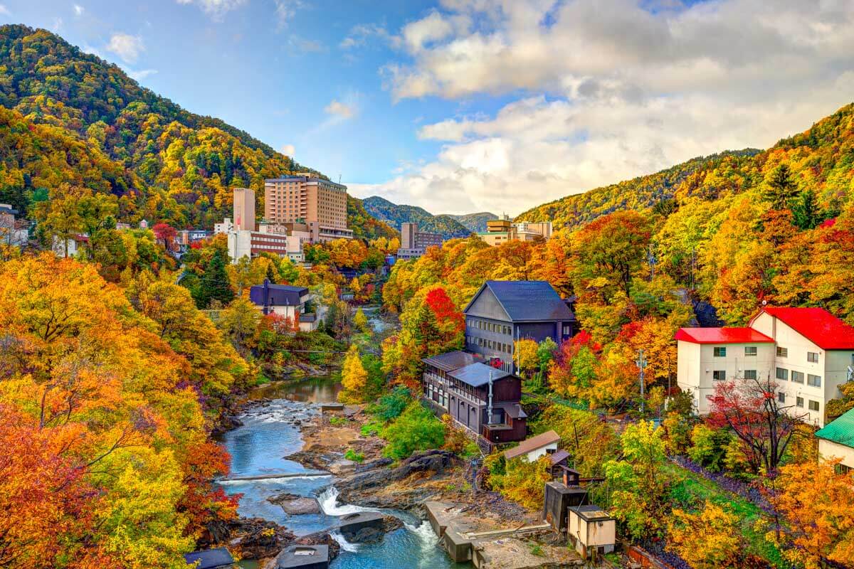 Jōzankei in fall near Sapporo Japan