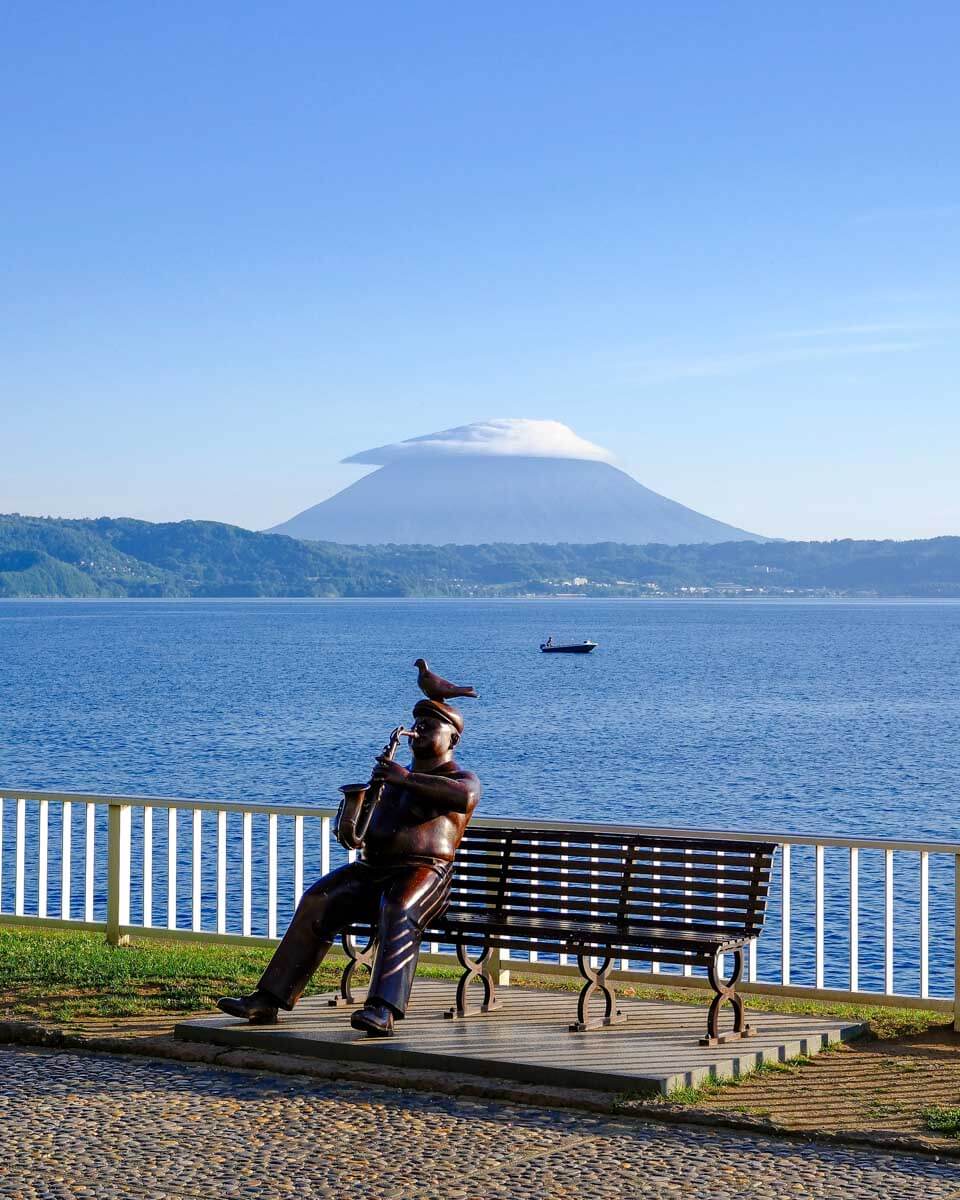 Lake toya in summer hokkaido