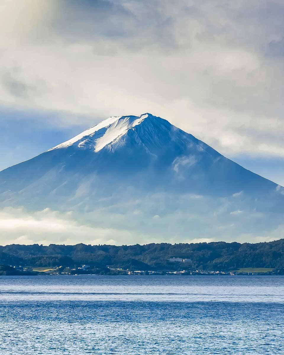 Mt Fuji seen on Lake Kawaguchi Japan