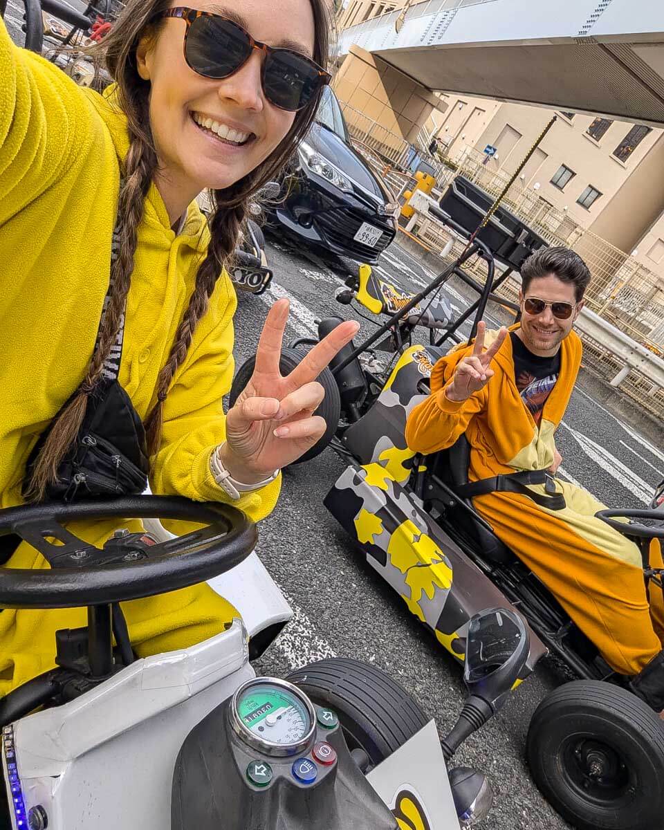 People on a go kart tour in Tokyo Japan (1)