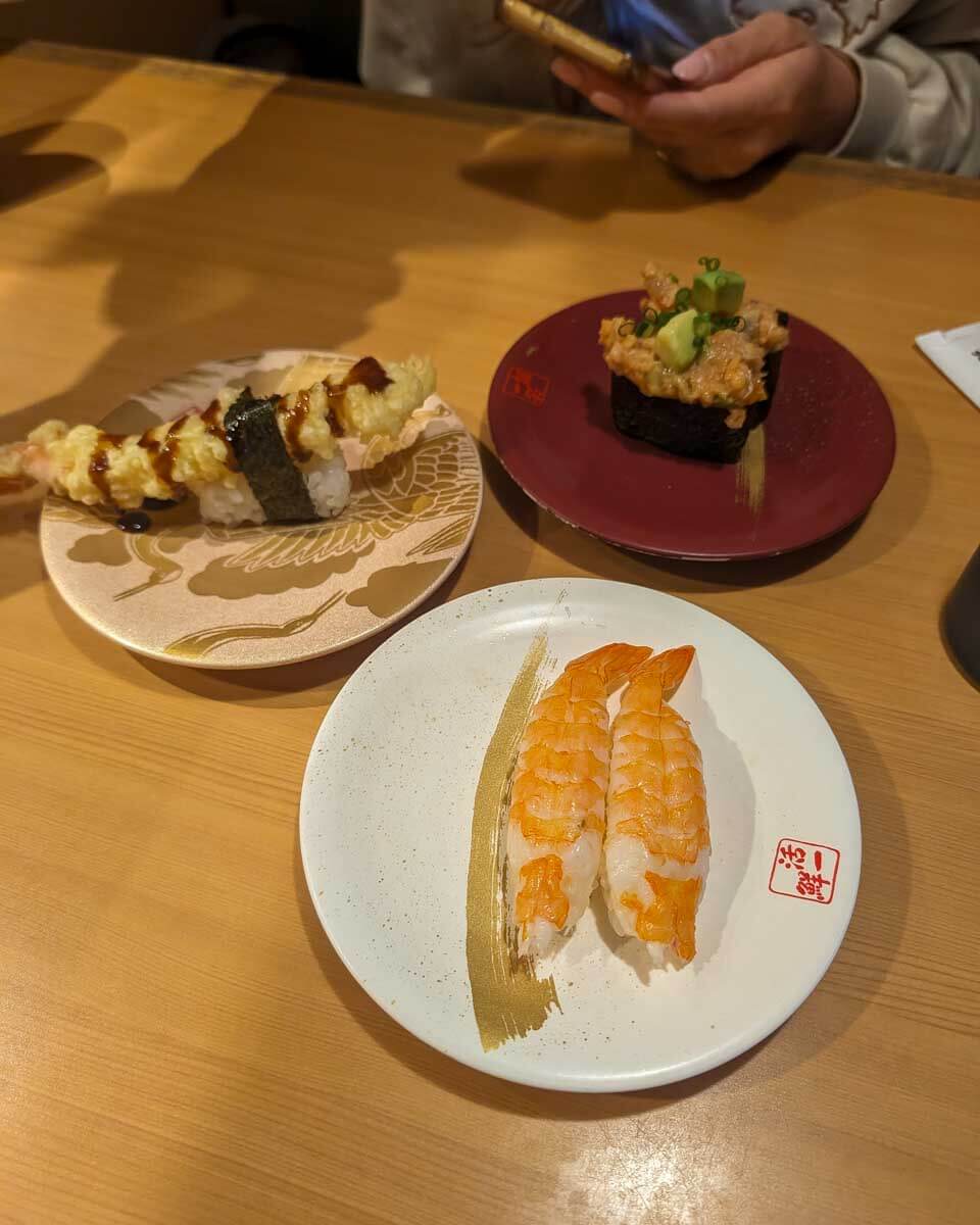 Sushi eaten in Japan 2