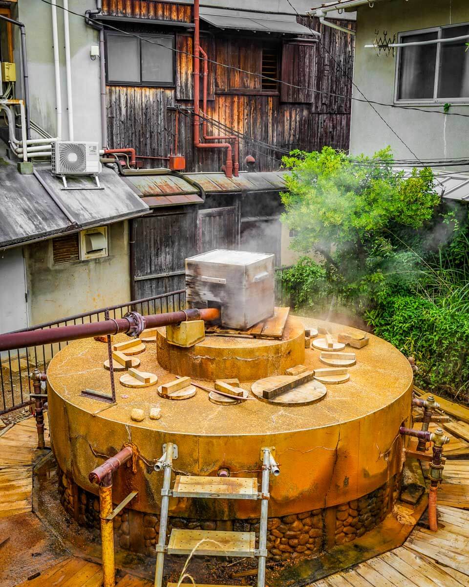 The Gosho Hot Spring Source in Arima Onsen near Osaka Japan