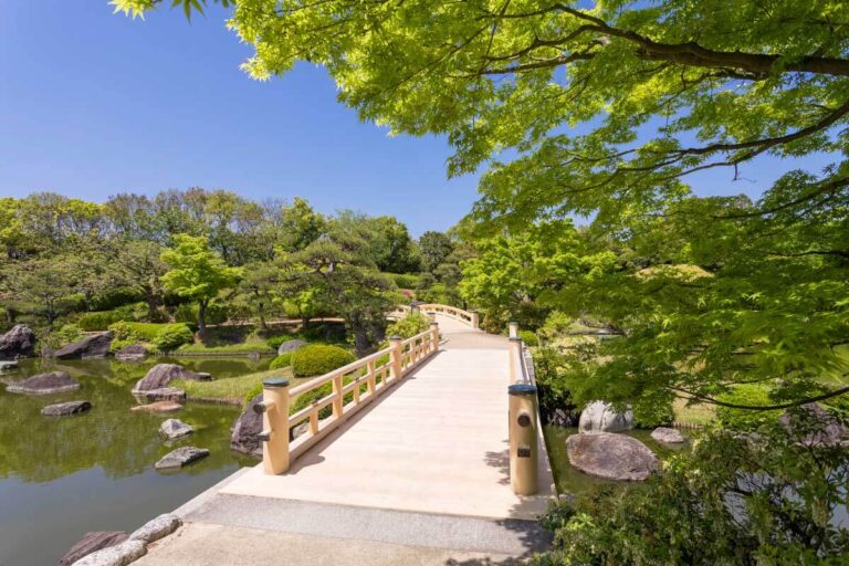 Traditional Japanese Garden - Sakai City (Izumi), Osaka, Japan