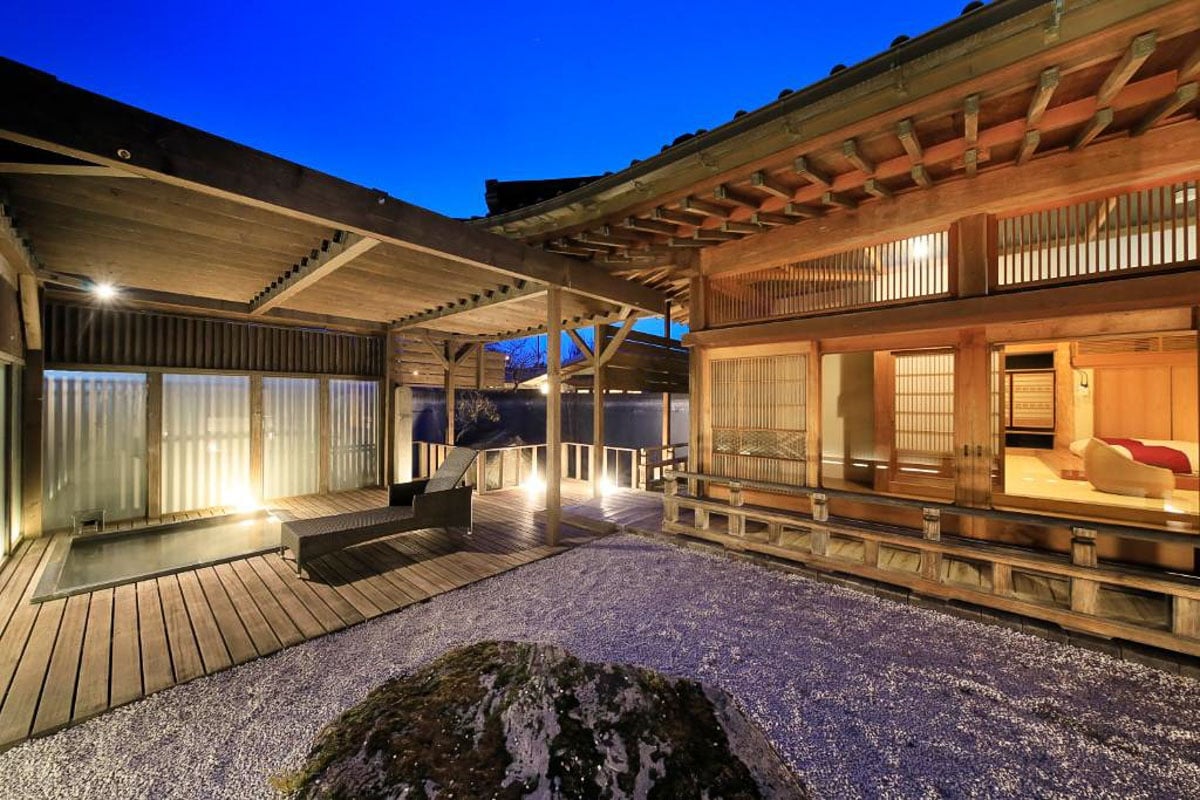 Fuji Onsenji Yumedono in Lake Kawaguchi near Mt Fuji Japan