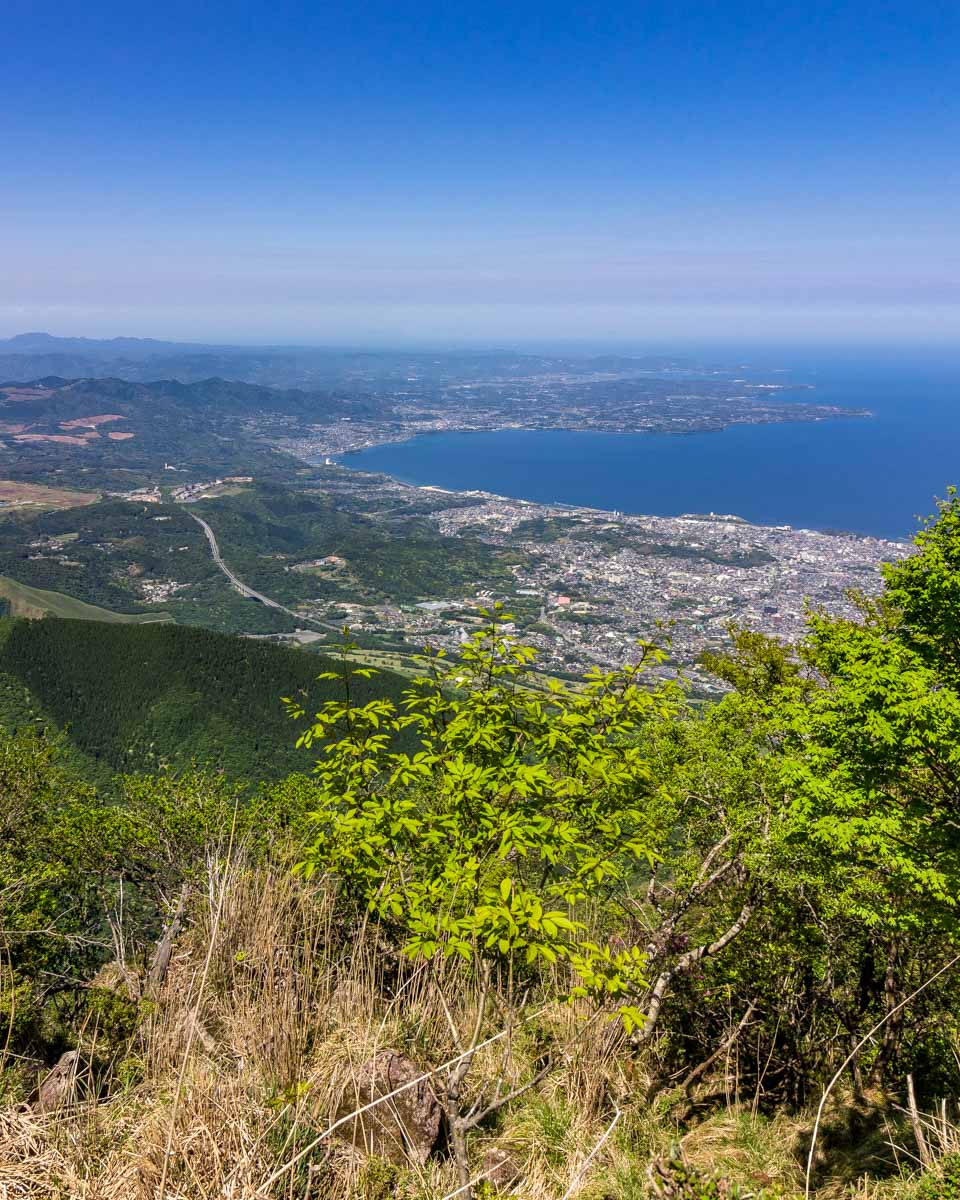 The view of Beppu from Mount Tsurumi in Japan