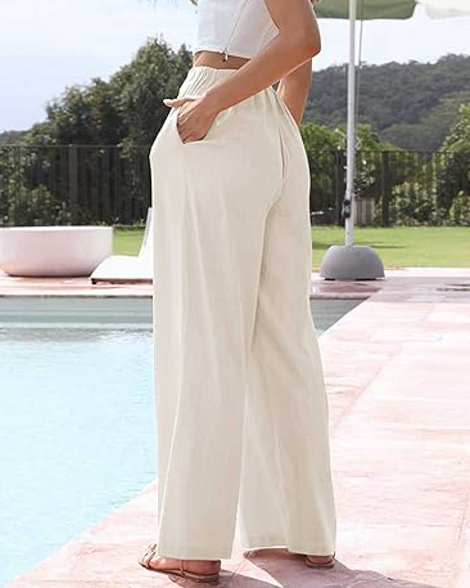 Faleave-Womens-Cotton-Linen-Summer-Palazzo-Pants-from-Amazon
