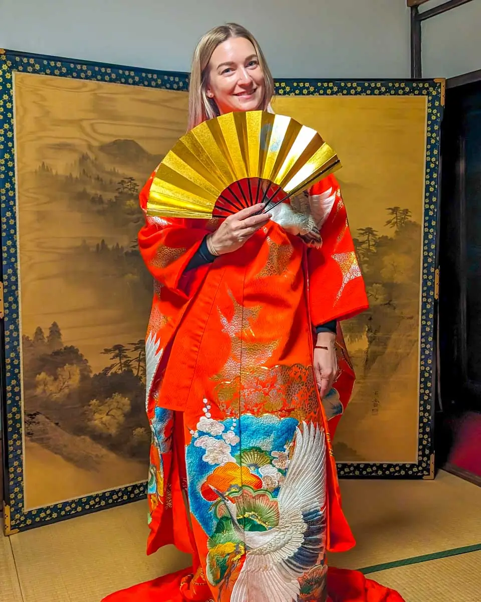 Bailey wears a kimono in Nikko Japan (1)