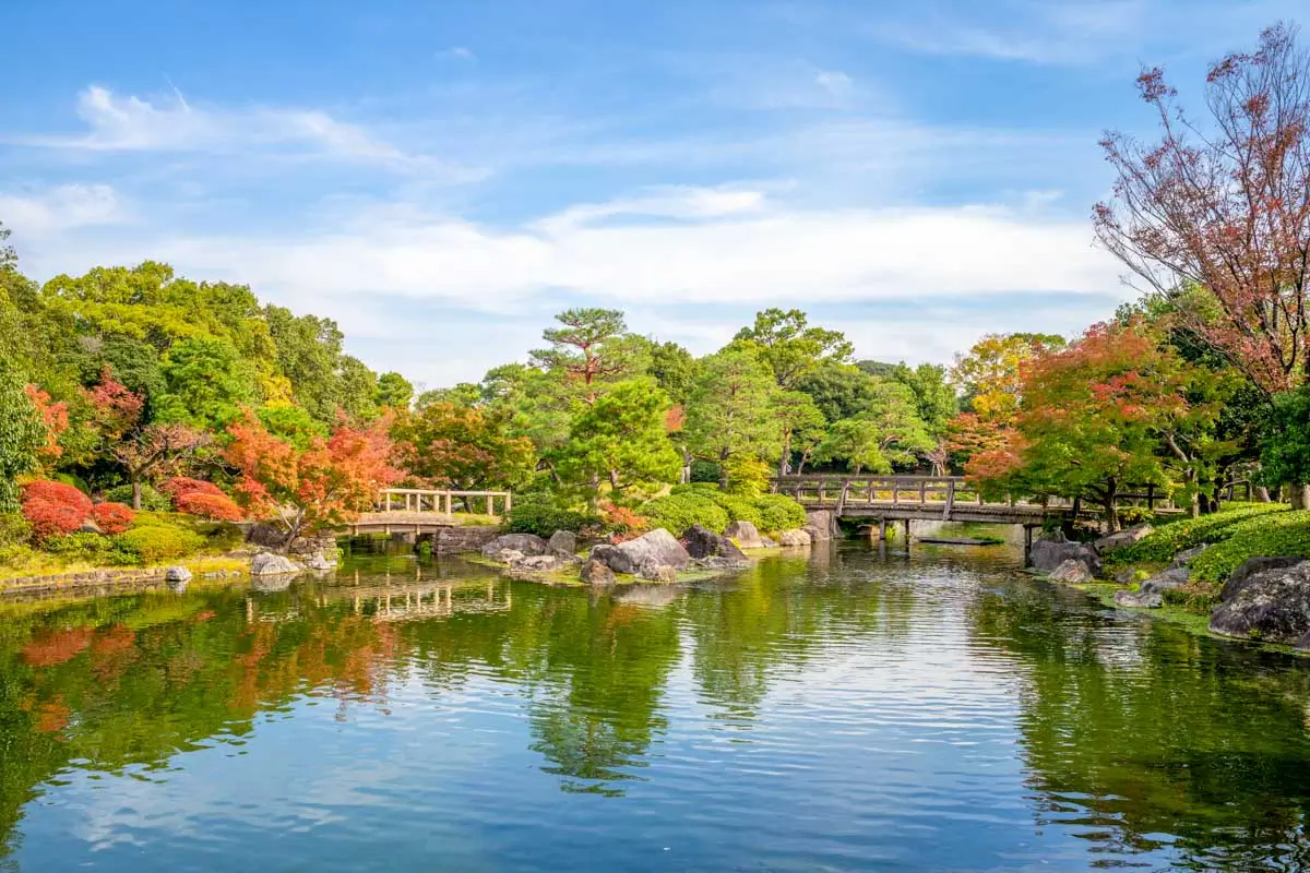 Shirotori Garden pond in Nagoya, Japan