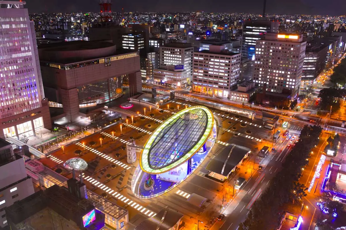 The view of Nagoya at night from MIRAI TOWER in Nagoya, Japan 1