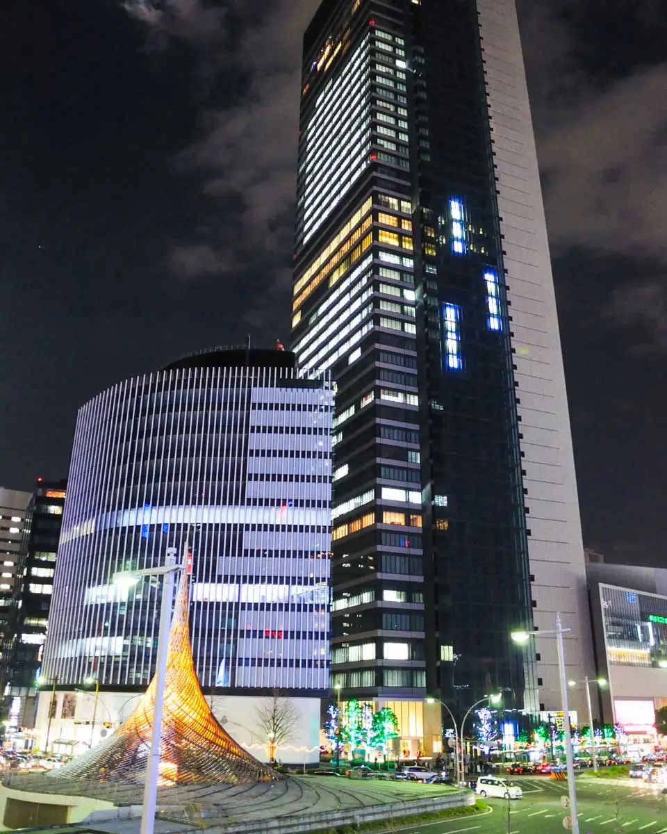 Midland Square at night in Nagoya Japan